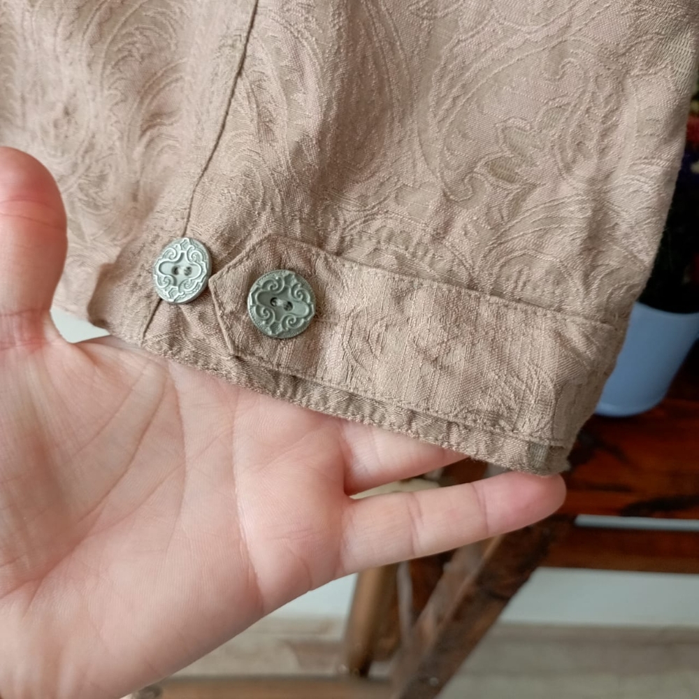 ♥️ Paisley Light Pink and Tan Jacket - Picture 7 of 16